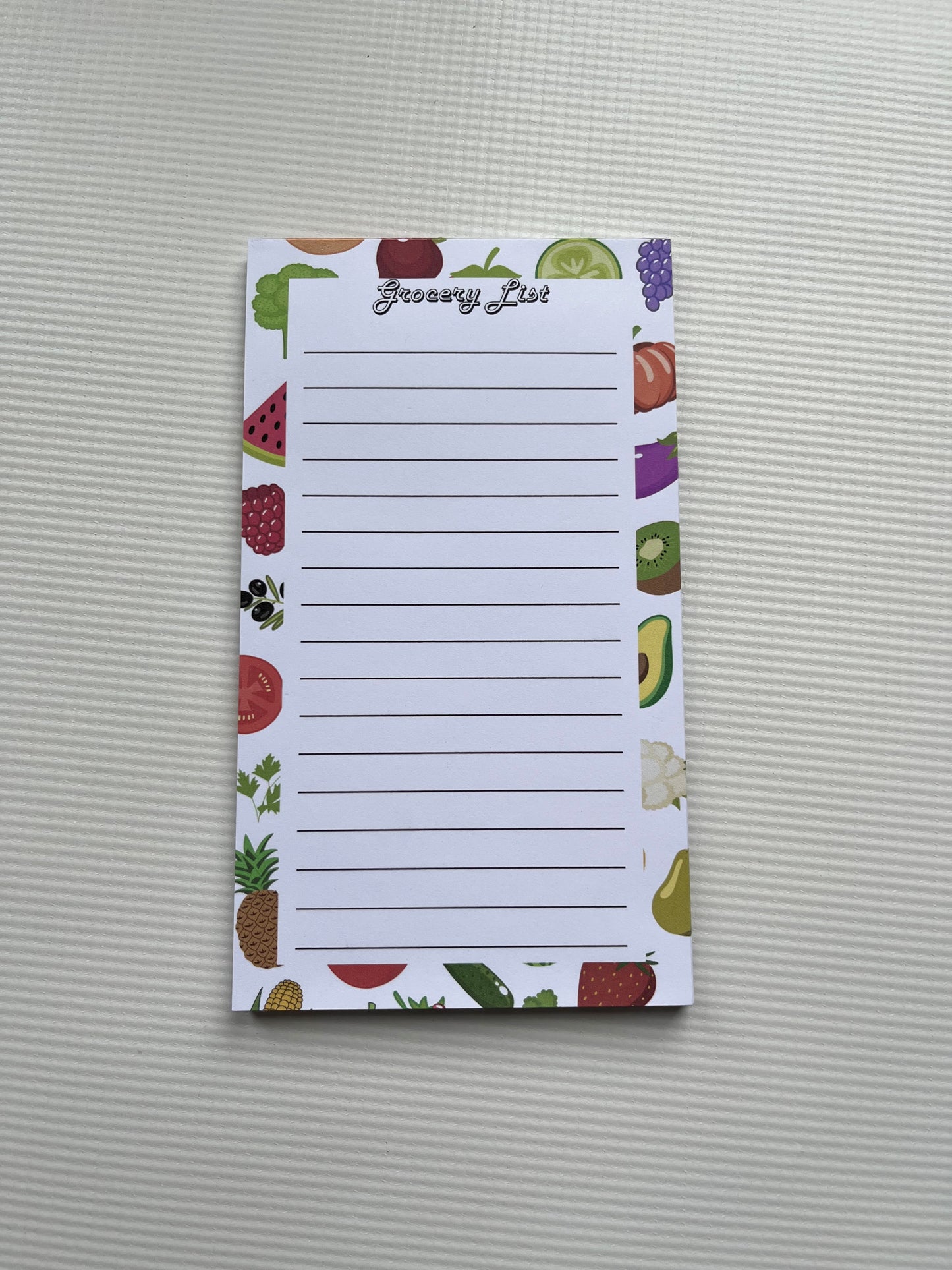 Grocery list notepad