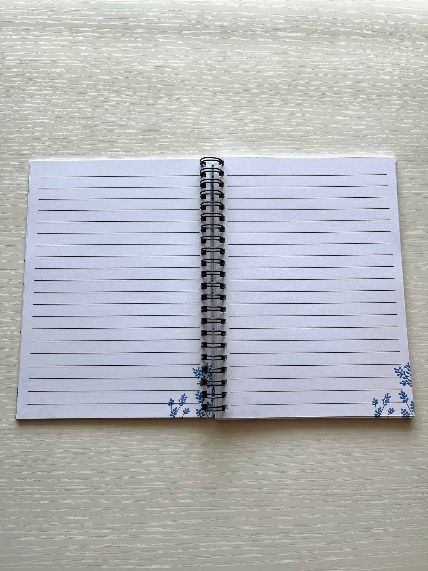 Blue florals notebook