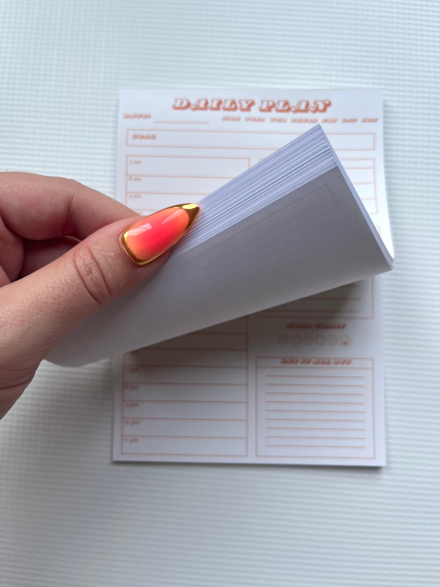 Daily planner notepad