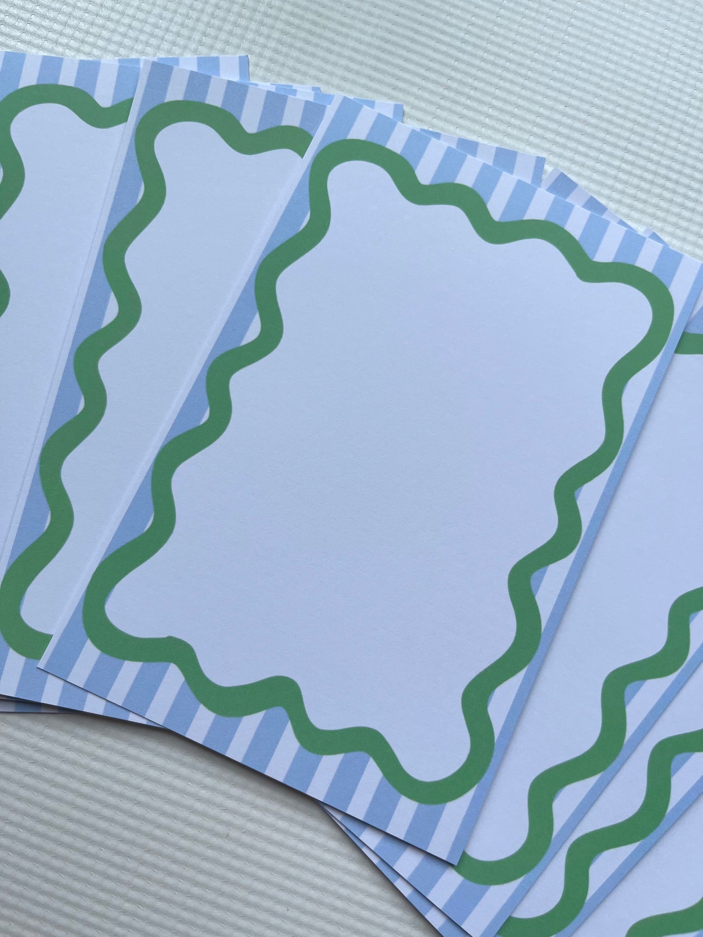 Green & Blue groovy post cards
