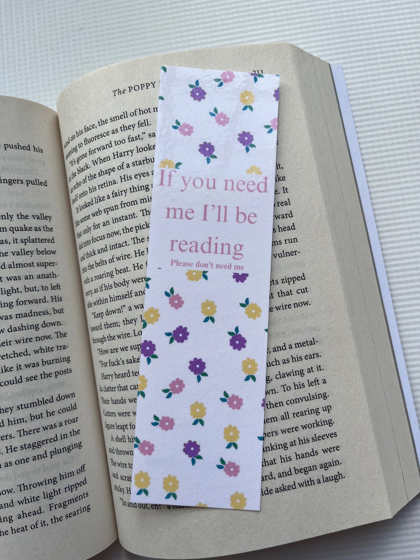 If you need me I’ll be reading… please don’t need me bookmark