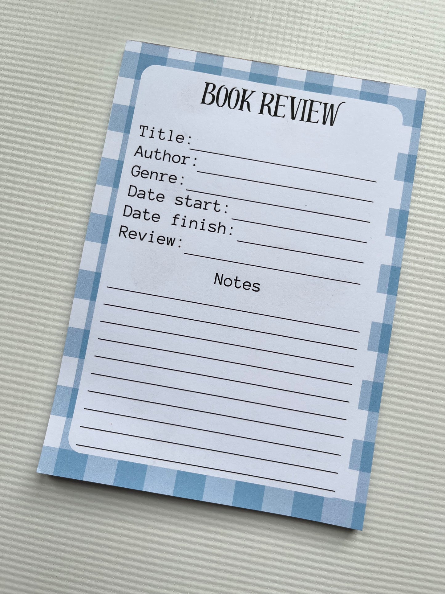 Book Review Notepad