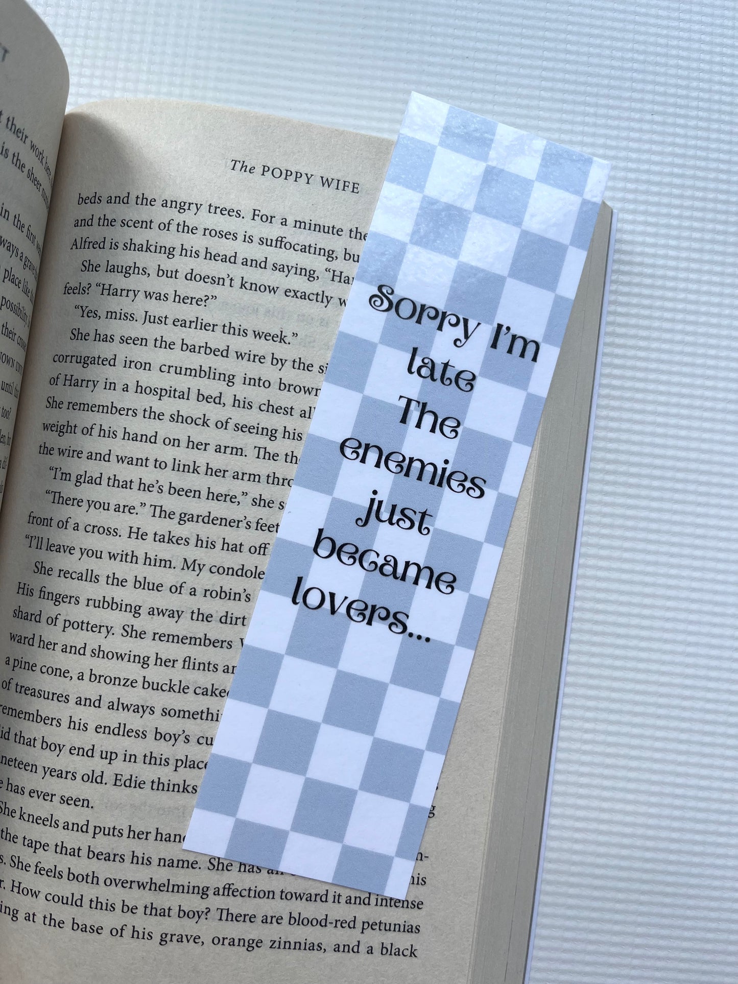 Sorry I’m late the enemies just became lovers bookmark