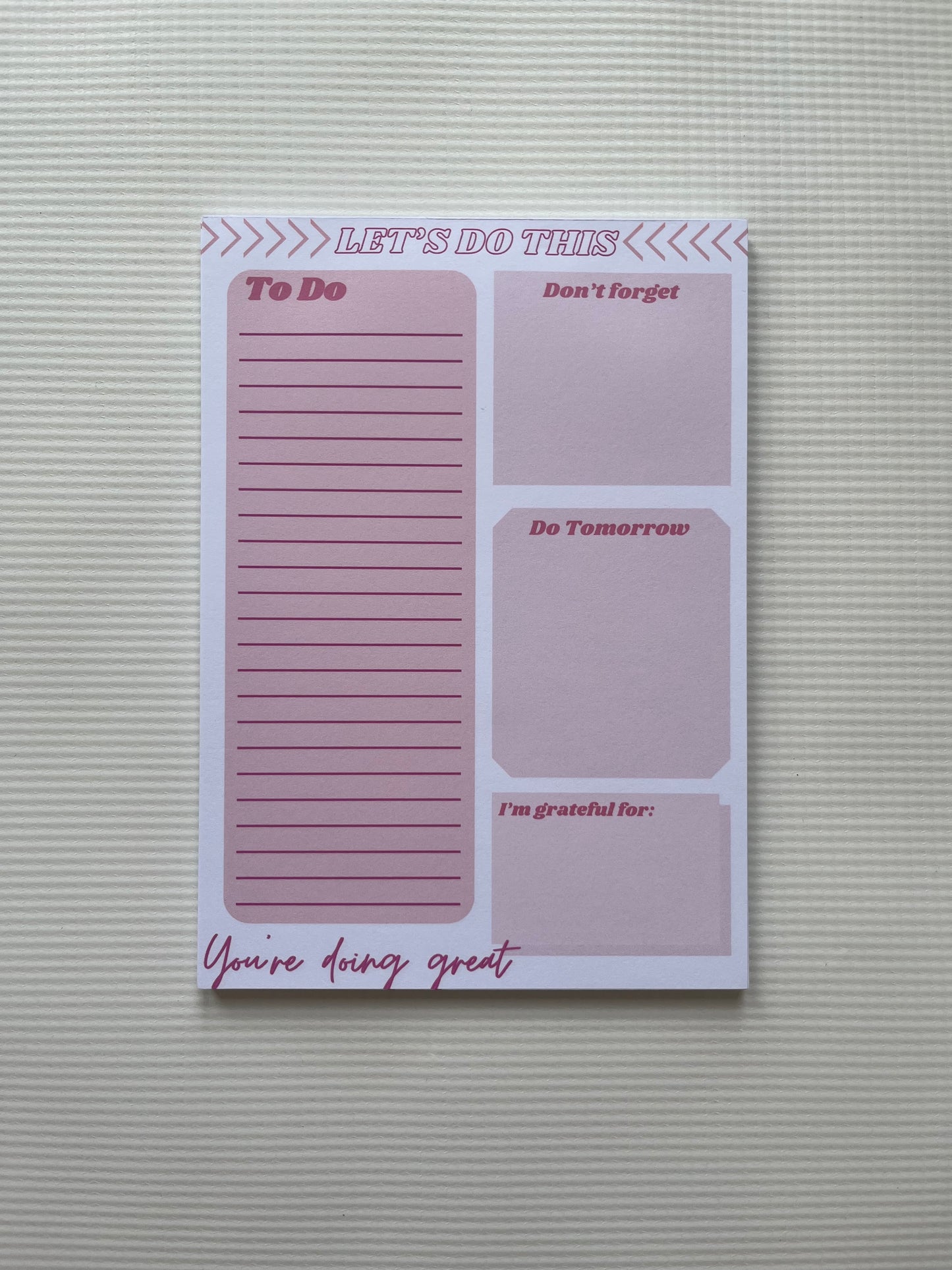 Let’s do this to do list notepad