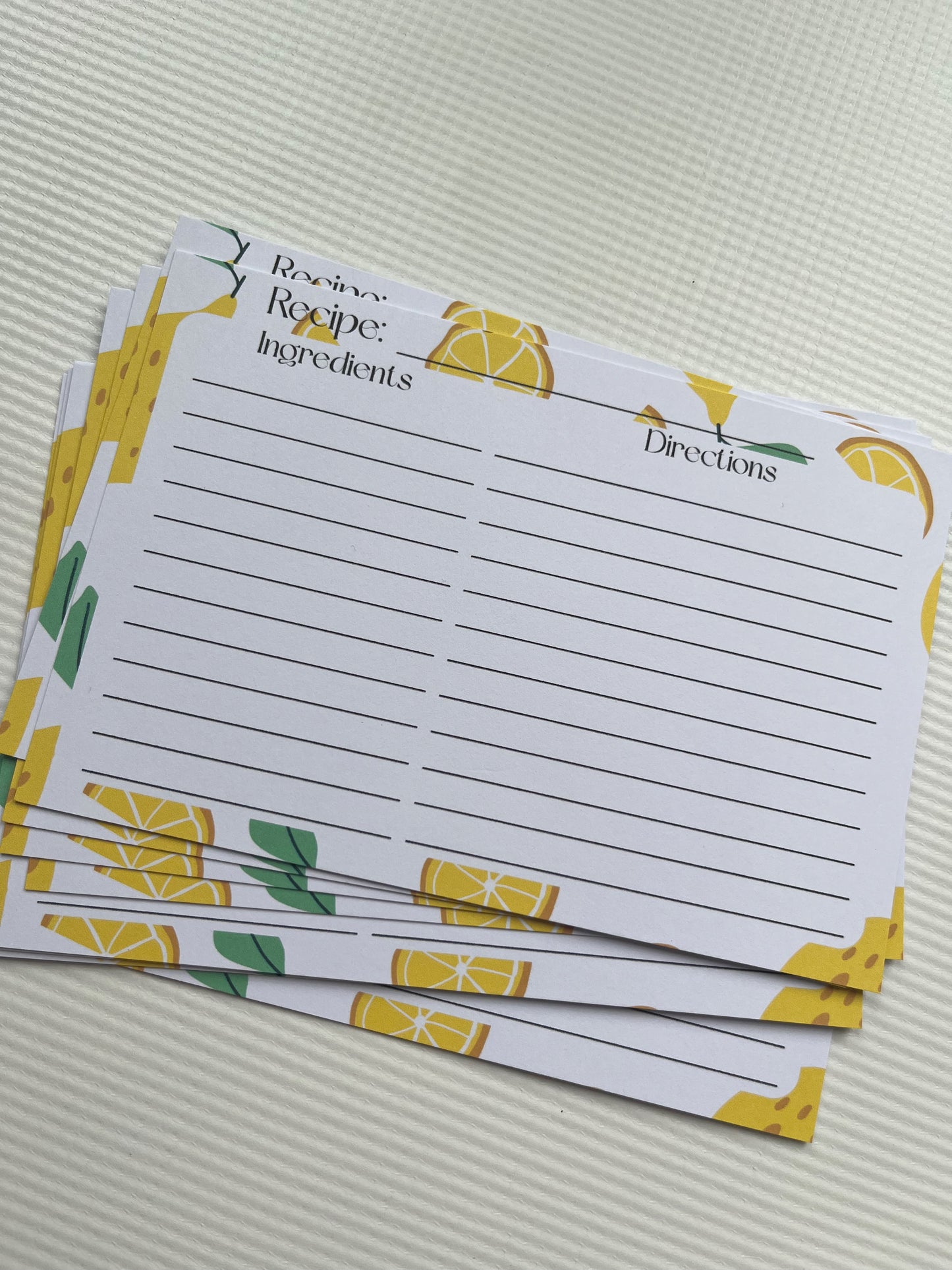 Recipe cards