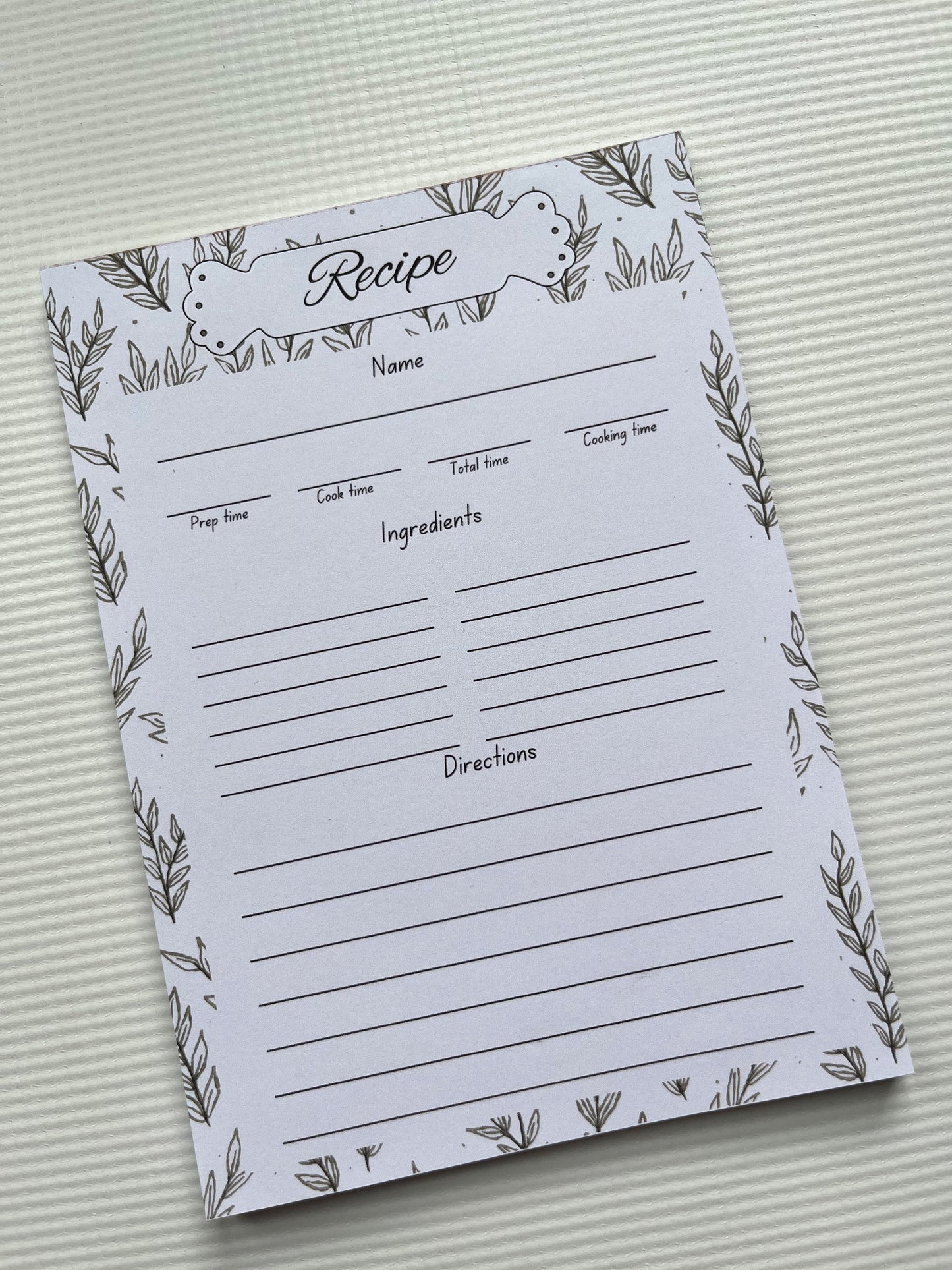 Recipe notepad