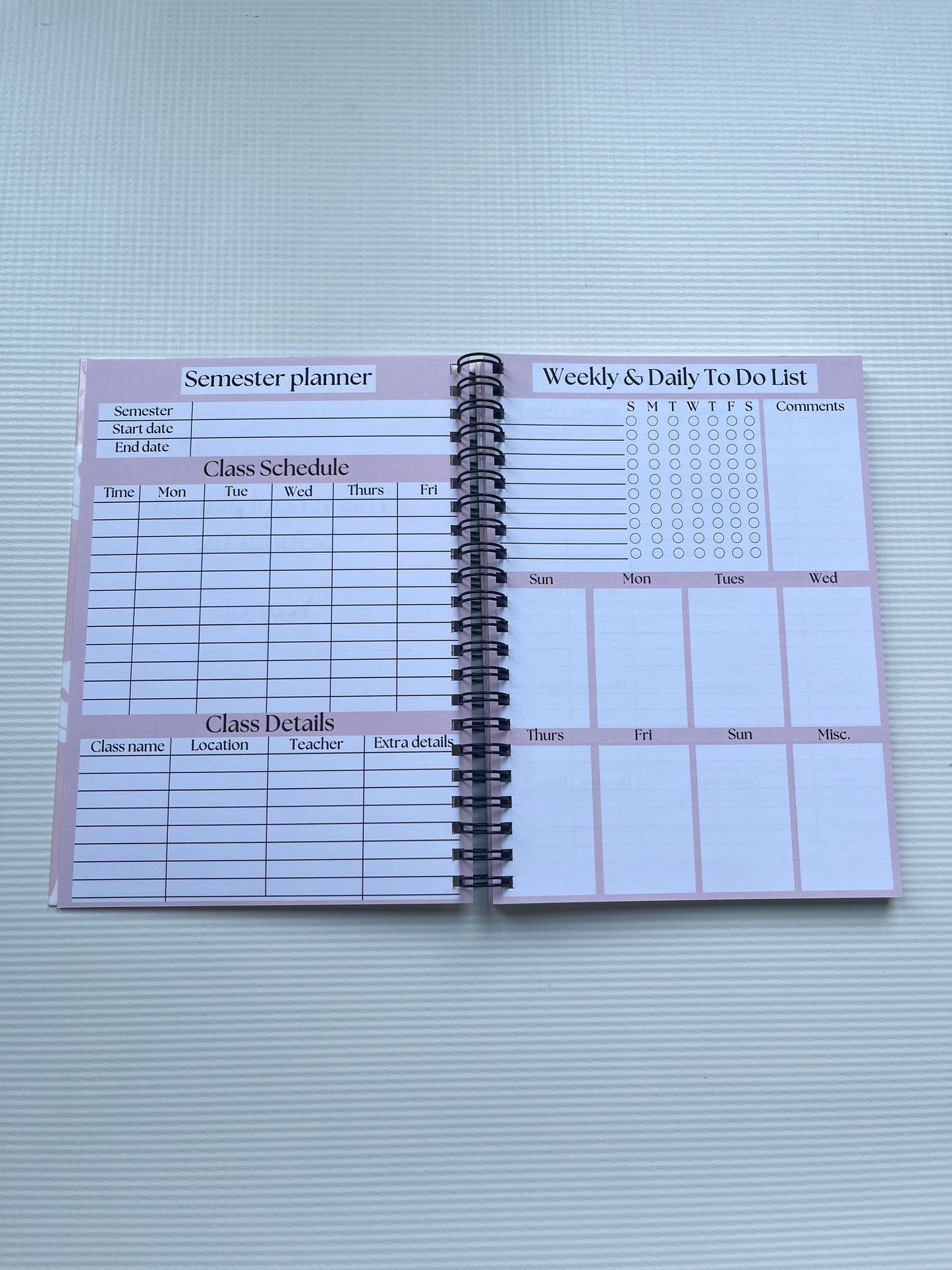 Smiley school planner