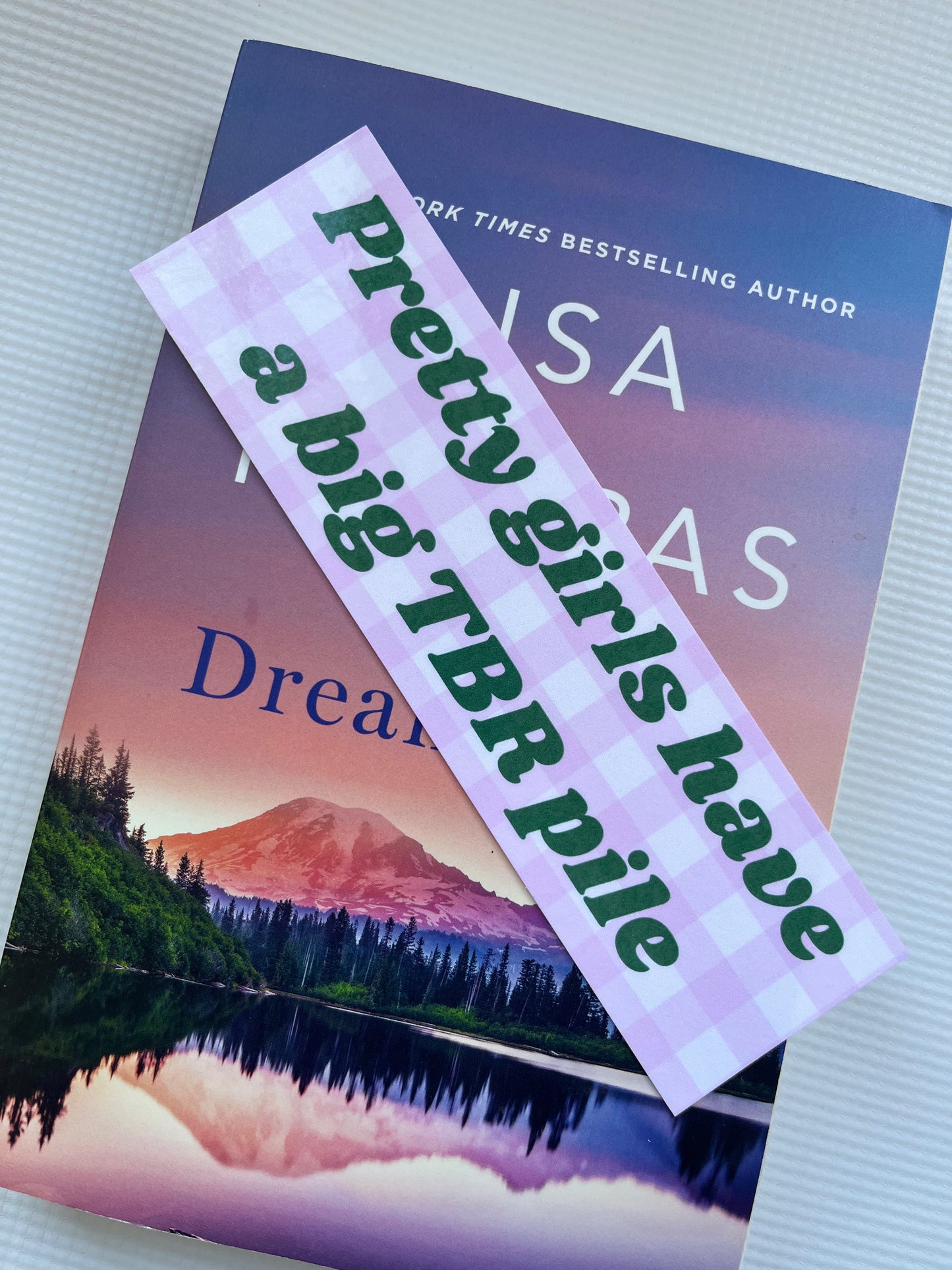 Pretty girls have a big TBR pile bookmark