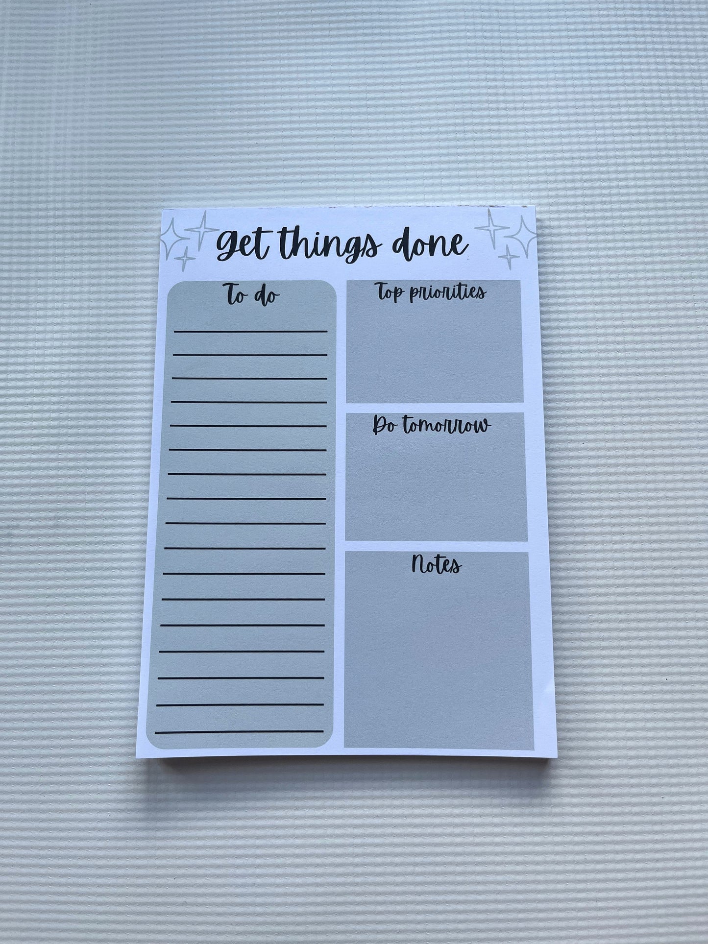 Get things done to do list notepad