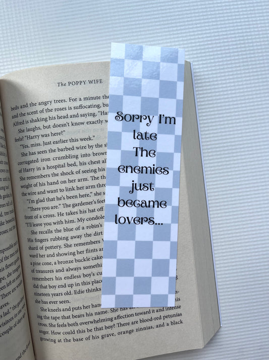 Sorry I’m late the enemies just became lovers bookmark