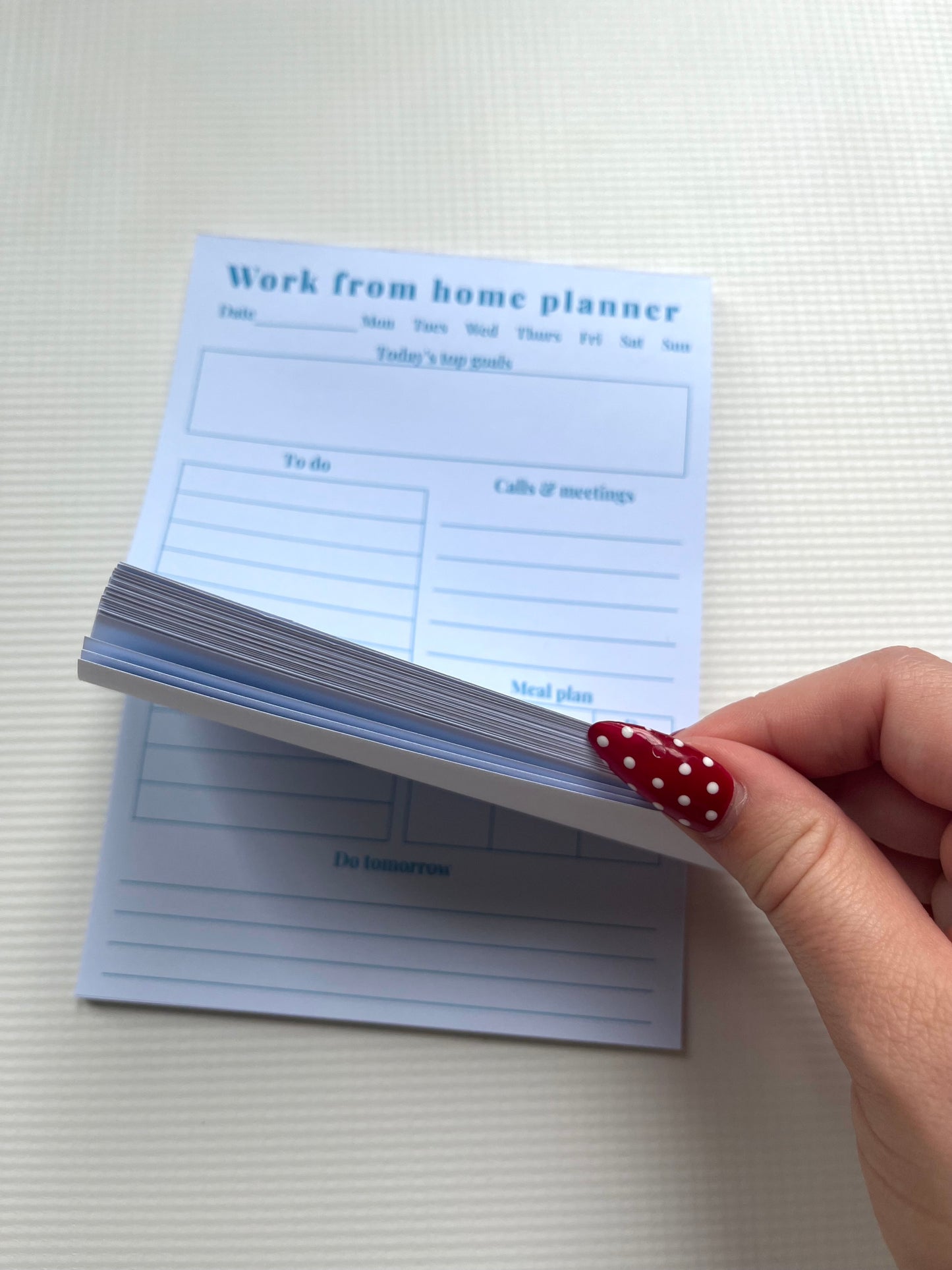 Work from home planner notepad