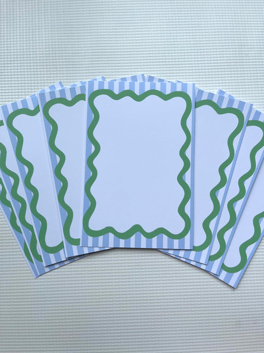 Green & Blue groovy post cards