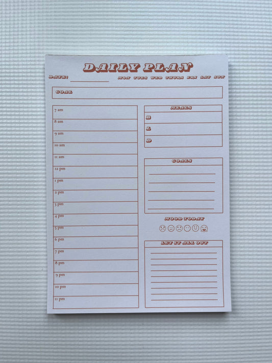 Daily planner notepad