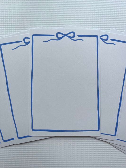 Blue bow post cards (pack of 8)